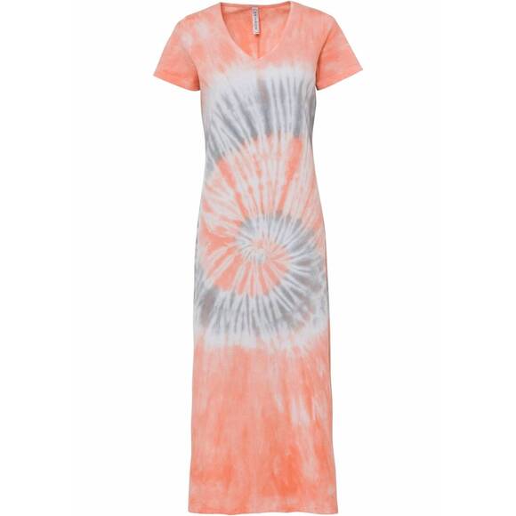 NEW MAZIK tie dye maxi dress in grey/ orange - Picture 2 of 2